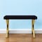 Homeroots 48" Black and Gold Writing Desk With Two Drawers 543742 - alternate 9