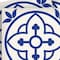 Homeroots 4" X 4" Tulipa Blue and White Peel and Stick Removable Tiles 399845 - alternate 3