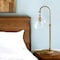 Homeroots 27" Brass Metal Arched Table Lamp With Clear Seeded Glass Dome Shade 524516 - alternate 1