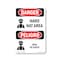 Signmission OSHA Danger Sign, Hard Hat Area Bilingual, 24in X 18in Aluminum, OS-DS-A-1824-VPR-1292 OS-DS-A-1824-VPR-1292 - alternate 1