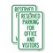 Signmission Parking Sign Reserved Parking for Office and Visitors, 18'' X 24'' 2 Signs, Heavy Gauge Aluminum, 2PK A-1824-2PACK-23360 - alternate 1