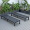 Leisuremod Marlin Patio Chaise Lounge Chair with Black Aluminum Frame, Black, 2PK MLBL-77BL2 - alternate 9