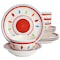 Gibson Home Heidy 12 Piece Hand Painted Durastone Dinnerware Set in Red 134292.12R - alternate 1