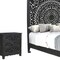 Homeroots Three Piece Black Solid Wood Bedroom Set 643650 - alternate 9