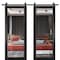 Sartodoors Sturdy Double Barn Door with Mirror, Lucia 1299 Matte Black, 13FT Rail Hangers Heavy Set, Solid P LUCIA1299DB-BLK-72 - alternate 1