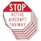 Signmission Stop Active Aircraft Taxiway, 4 inch X 4 inch, Vinyl Decal, 5PK OC-D-5PACK-4-214 - alternate 1