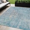 Homeroots 5' X 8' Blue Abstract Washable Indoor Outdoor Area Rug 607861 - alternate 1