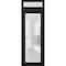 Vdomdoors Front Exterior Prehung FiberGlass Door Frosted Glass / Manux 8102 Matte Black / Transom Window / Of MANUX8102EXD-BLK-W30 x H80+14-RH - alternate 1