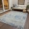 Homeroots 5' X 8' Blue Gray And Green Abstract Washable Indoor Outdoor Area Rug 604542 - alternate 9