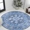 Jonathan Y Maris Ornate Medallion Non-Slip Machine-Washable Blue/Navy 5 ft Round Area Rug WSH109B-5R - alternate 1