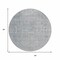 Homeroots 8' Silver And Beige Round Abstract Washable Indoor Outdoor Area Rug 616030 - alternate 6