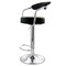 Elama 2 Piece Faux Leather Retro Adjustable Bar Stool in Black with Chrome Handles and Base ELM-709-BLK - alternate 9