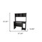 Homeroots 47" Espresso Solid Wood Computer Desk With Hutch 249810 - alternate 5