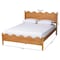 Baxton Studio Malaya Modern Oak Brown Wood Queen Platform Bed with Scalloped Edges 256-14018-ZORO - alternate 8