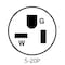 Leviton Str Blade Plug 20A 2P 3W Ind Gr Black 5366-B - alternate 2