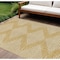 Homeroots 10' X 14' Gold And Ivory Geometric Washable Indoor Outdoor Area Rug 598573 - alternate 1