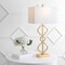 Jonathan Y Selina 32" Iron Ogee Trellis Modern LED USB Table Lamp, Gold Painting JYL3071A - alternate 12