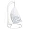 Leisuremod White Wicker Hanging 2 person Egg Swing Chair, Dark Grey ESCW-57DGR - alternate 6