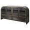 Homeroots 62in Dark Brown Iron Two Drawer Sideboard with Four Glass Doors 380205 - alternate 1