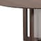 Homeroots 60" Brown Solid Wood and Rattan Cross Leg Base Round Top Dining Table 712201 - alternate 5