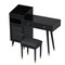 Homeroots 44" Black Wood Two Drawer Dresser 714278 - alternate 1