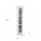 Homeroots White Cornice Molding Curio with Glass Door 401664 - alternate 7