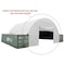 Mytee Products White 21 Oz PVC End Wall 26ft Wide w/ Door for Shipping Container Canopy Shelter CSB-DOOR26 - alternate 8