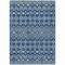 Homeroots 3' X 5' Navy Blue Ivory And Peach Geometric Washable Indoor Outdoor Area Rug 612202 - alternate 9