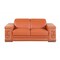 Homeroots 71in Camel And Silver Genuine Leather Love Seat 329586 - alternate 9