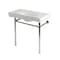 Kingston Brass 36" Ceramic Console Sink with Stainless Steel Legs, 8-Inch, 3-Hole, White/Polished Chrome KVPB36198W381 - alternate 1