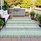 Homeroots 5' X 8' Pale Aqua And Lime Green Striped Washable Indoor Outdoor Area Rug 632240 - alternate 5