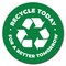 Signmission 16 in Height, 0.04 in Width, Corrugated Plastic, 16" x 16", C-16-CIR-DS-WS- Recycle C-16-CIR-DS-WS- Recycle - alternate 3