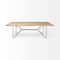 Homeroots 80" Brown And Black Solid Wood And Metal Dining Table 380476 - alternate 1