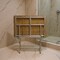 Homeroots 18" X 42" Brown Teak Rectangular Shower Bench 549368 - alternate 6