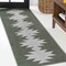 Jonathan Y Chayton Minimalist Geometric Non-Slip Machine-Washable Dark Green/Light Gray 2ft x 8ft Runner Rug WSH110C-28 - alternate 7