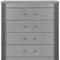 Homeroots 36" Silver Wood Five Drawer Dresser 633699 - alternate 13