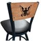 Holland Bar Stool Co 36" Blk Wrinkle U.S. Navy Swivel Bar Stool, Laser Engraved Back L03836BWMedMplANavyBlkVinyl - alternate 1