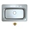 Kingston Brass 33-Inch Stainless Steel Self-Rimming Single Bowl Drop-In Kitchen Sink, 4-Hole with Strainer KGKTS3322907 - alternate 1