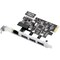 Siig ADDS THREE USB-A PORTS AND ONE GIGABIT ETHERNET PORT TO YOUR PCIE 2.0 ENABLED DE LB-US0614-S1 - alternate 1