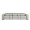 Homeroots 130" Light Gray Top Grain Leather Reclining Metal USB Sofa 720397 - alternate 1