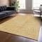 Homeroots 9' X 12' Gold And Ivory Geometric Washable Indoor Outdoor Area Rug 600826 - alternate 8