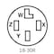 Leviton PlugsandRcptcls, 30A, 120/208VAC, Blk, Nylon 8330 - alternate 2