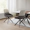 Armen Living Maverick Swivel Upholstered Dining Chair in Two-Tone Fabric Gray with Black Metal Legs - Set of 2 LCMVSIGRYBLK - alternate 8