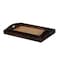 Homeroots 24in Brown Rectangular Wood Handmade Tray With Handles 483309 - alternate 1