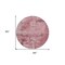 Homeroots 8' Blush And Ivory Round Abstract Washable Indoor Outdoor Area Rug 602691 - alternate 9