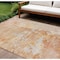 Homeroots 10' X 14' Salmon Abstract Washable Indoor Outdoor Area Rug 607817 - alternate 1