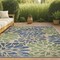 Jonathan Y Zinnia Modern Floral Textured Weave Navy/Green 4 ft. x 6 ft. Indoor/Outdoor Area Rug SMB110B-4 - alternate 1