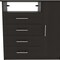 Homeroots 36" Black Manufactured Wood Four Drawer Combo Dresser 477811 - alternate 4