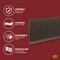 Zoro Select Wall Base Molding, 4 ft L, Brown 820N90 - alternate 5