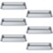Amgood 13 in. x 10  in. 19 Gauge Quarter Size Aluminum Bun / Sheet Pan, 6PK SBP-19G-1013-6PK-Z - alternate 5